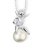 Silberne heartbreaker Pearl of Angels Runde Schutzengel Anhänger aus Silber für Damen 