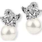 Silberne heartbreaker Perlenohrringe mit Echte Perle für Damen 