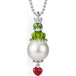 Grüne heartbreaker Froggy Tieranhänger mit Tiermotiv aus Silber für Damen 