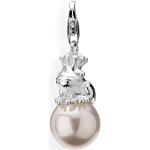 Nickelfreie Silberne Elegante heartbreaker Charms mit Tiermotiv poliert aus Silber mit Echte Perle für Damen 