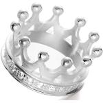 Nickelfreie Silberne Elegante heartbreaker crown of my heart Damenringe poliert 