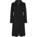 Schwarze Vintage H&R London Damenmäntel aus Polyester für den für den Winter 