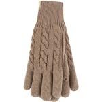Reduzierte Beige Heat Holders Gefütterte Handschuhe für Damen für den für den Winter 