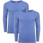 Marineblaue Langärmelige Langarm-Unterhemden für Herren Größe XL 2-teilig 
