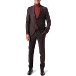 Reduzierte Rote Businesskleidung aus Polyester für Herren Übergröße 