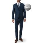 Reduzierte Blaue Businesskleidung mit Knopf für Herren Übergröße 3-teilig 