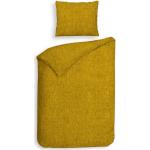 Goldene Unifarbene Heckett & Lane Motiv Bettwäsche aus Flanell 155x220 2-teilig 