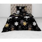 Schwarze Sterne Heckett & Lane Motiv Bettwäsche aus Flanell 135x200 2-teilig 