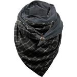 Reduzierte Graue Crinkle-Schals für Damen Einheitsgröße Weihnachten für den für den Herbst 
