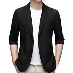 Schwarze Tweed-Sakkos mit Knopf aus Tweed maschinenwaschbar für Herren Größe XL 