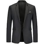 Schwarze Tweed-Sakkos mit Knopf aus Tweed maschinenwaschbar für Herren Größe L 
