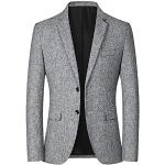 Graue Sportliche Tweed-Sakkos mit Knopf aus Tweed maschinenwaschbar für Herren Größe 4 XL 