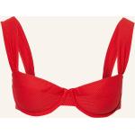 Reduzierte Rote Heidi Klein Push Up Bikinis aus Polyamid gepolstert für Damen Größe M für den für den Winter 