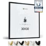 Reduzierte Schwarze Minimalistische Quadratische Fotowände & Bilderrahmen Sets Glänzende aus Acrylglas 30x30 