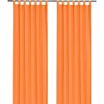 Orange Unifarbene Heimtexland Schlaufenschals & Ösenschals matt aus Microfaser blickdicht 