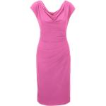 Pinke Gesteppte Elegante Heine Wasserfall-Ausschnitt Jerseykleider aus Jersey enganliegend für Damen Größe L 