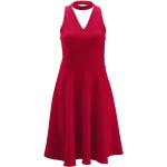 Rote Elegante Heine Stehkragen Stretchkleider mit Reißverschluss aus Polyester für Damen Größe XS 
