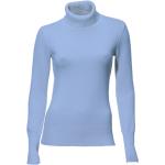 Hellblaue Elegante Heine Rollkragen Kaschmir-Pullover aus Wolle für Damen Größe M 