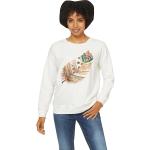 Reduzierte Weiße Heine Rundhals-Ausschnitt Damensweatshirts aus Baumwolle Größe S 