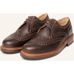 Braune Business Heinrich Dinkelacker Derby Schuhe mit Schnürsenkel aus Glattleder für Herren Größe 43,5 