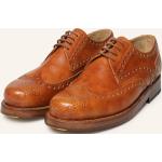 Braune Business Heinrich Dinkelacker Derby Schuhe mit Schnürsenkel aus Glattleder für Herren Größe 45 