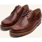 Reduzierte Braune Business Heinrich Dinkelacker Derby Schuhe mit Schnürsenkel aus Glattleder für Herren Größe 46 