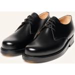 Schwarze Business Heinrich Dinkelacker Derby Schuhe mit Schnürsenkel aus Glattleder für Herren Größe 41,5 