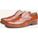 Reduzierte Braune Business Heinrich Dinkelacker Derby Schuhe mit Schnürsenkel aus Glattleder für Herren Größe 41,5 