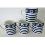 Blaue Maritime Kaffeebecher aus Porzellan 