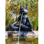 Wasserspeier Frosch aus Granit Naturstein Teich Deko Teichfigur 45 cm