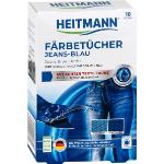 HEITMANN Jeans-Blau Färbetücher, 1 Packung = 10 Tücher