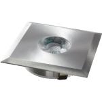 Silberne Heitronic Rechteckige LED Einbaustrahler aus Edelstahl 