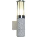 Silberne Heitronic Außenwandleuchten & Außenwandlampen metallic aus Granit E27 