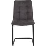 Schwarze Gesteppte Hela-Tische Freischwinger Stühle pulverbeschichtet aus Polyester gepolstert 2-teilig 