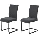 Schwarze Gesteppte Hela-Tische Freischwinger Stühle pulverbeschichtet aus Polyester 2-teilig 