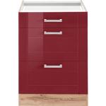 Reduzierte Rote Held Möbel Küchenunterschränke aus Kunststoff mit Schublade Breite 50-100cm, Höhe 50-100cm, Tiefe 50-100cm 