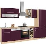 Reduzierte Auberginefarbene Held Möbel Küchenmöbel matt aus MDF Breite 250-300cm, Höhe 300-350cm, Tiefe 50-100cm 
