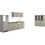 Held Möbel Küchenzeile/Küchenblock Rom 300 cm Landhaus Weiß Matt ohne E-Geräte