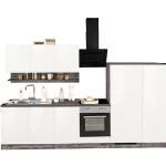 Reduzierte Weiße Vintage Küchenunterschränke mit Schubladen aus Eiche mit Schublade Breite 300-350cm, Höhe 200-250cm, Tiefe 50-100cm 