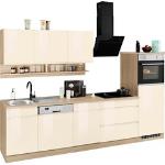 Reduzierte Cremefarbene Küchenschränke aus Eiche mit Schublade Breite 250-300cm, Höhe 200-250cm, Tiefe 50-100cm 