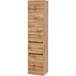 Reduzierte Braune Held Möbel Bad Hochschränke aus Holz mit Schublade Breite 0-50cm, Höhe 150-200cm, Tiefe 0-50cm 