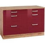 Reduzierte Rote Held Möbel Küchenunterschränke mit Schubladen mit Schublade Breite 100-150cm, Höhe 50-100cm, Tiefe 50-100cm 