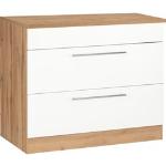 Reduzierte Weiße Held Möbel Küchenunterschränke mit Schubladen matt mit Schublade Breite 100-150cm, Höhe 50-100cm, Tiefe 50-100cm 