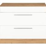 Reduzierte Weiße Küchenunterschränke mit Schubladen mit Schublade Breite 100-150cm, Höhe 50-100cm, Tiefe 50-100cm 