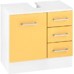 Reduzierte Gelbe Held Möbel Waschbeckenunterschränke & Badunterschränke matt aus MDF mit Schublade Breite 50-100cm, Höhe 50-100cm, Tiefe 0-50cm 