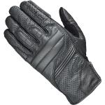 Schwarze Gefütterte Handschuhe mit Klettverschluss aus Leder für Damen für den für den Sommer 