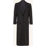 Schwarze Maxi Trenchcoats lang aus Wolle für Damen Größe S 