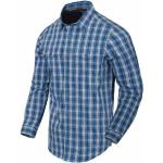 Reduzierte Blaue Karo Shirts mit Tasche aus Denim Größe S 
