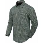 Reduzierte Grüne Karo Shirts mit Tasche aus Denim Größe S 