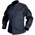 Marineblaue Helikon-Tex Stehkragen Shirts mit Tasche mit Reißverschluss aus Fleece für Herren Größe S 